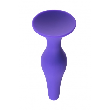 Анальная втулка Штучки-дрючки S, Силикон, Фиолетовый, 11,3 см - фото 5