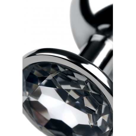 Анальная втулка Metal by TOYFA, металл, серебристая, с кристаллом цвета алмаз, 9,2 см, ? 4 см, 425 г - фото 7