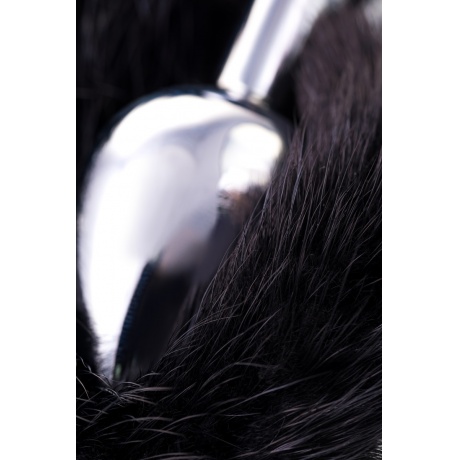 Анальная втулка Metal by TOYFA, металл, серебристая, с черным хвостом, 32 см, ? 2,9 см, 175 г - фото 9