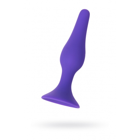 Анальная втулка Штучки-дрючки M, Силикон, Фиолетовый, 12,5 см - фото 1