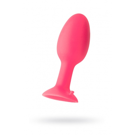 Анальная втулка TOYFA POPO Pleasure со стальным шариком внутри, силиконовая, розовая, 10,5 см - фото 1