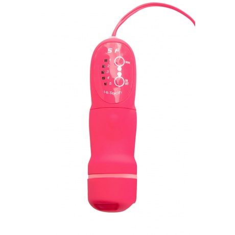 Анальная втулка TOYFA POPO Pleasure, 5 режимов вибрации, TPR, розовая, 11,9 см - фото 4