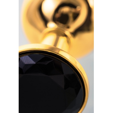 Анальная втулка Metal by TOYFA, металл, золотистая, с черным кристаллом, 7,5 см, ? 3 см, 145 г - фото 7