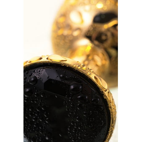 Анальная втулка Metal by TOYFA, металл, золотистая, с черным кристаллом, 7,5 см, ? 3 см, 145 г - фото 8
