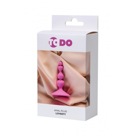 Анальная втулка ToDo by Toyfa Loverty, силикон, розовая, 8 см, ? 2,3 см - фото 5