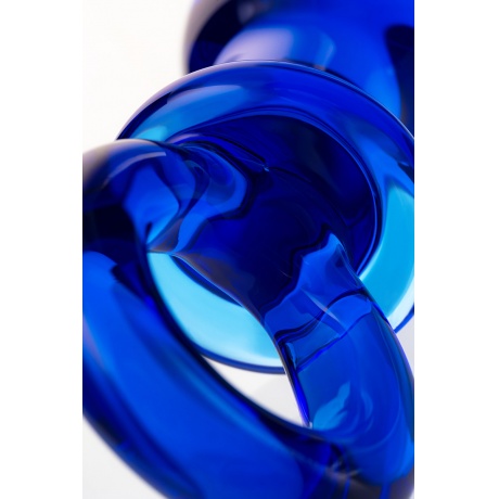 Анальная втулка Sexus Glass, стекло, синяя, 14 см, ? 3,5 см - фото 4