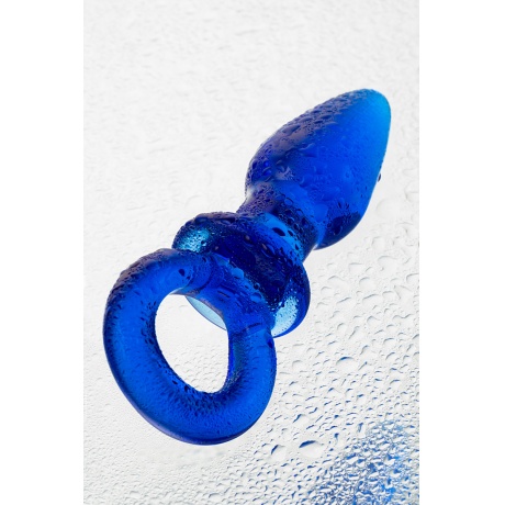 Анальная втулка Sexus Glass, стекло, синяя, 14 см, ? 3,5 см - фото 6