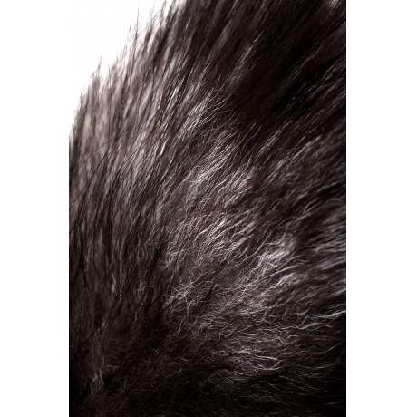 Анальная втулка с хвостом чернобурой лисы POPO Pleasure by TOYFA, M, силикон, черная, 45 см, ? 3,3 с - фото 8