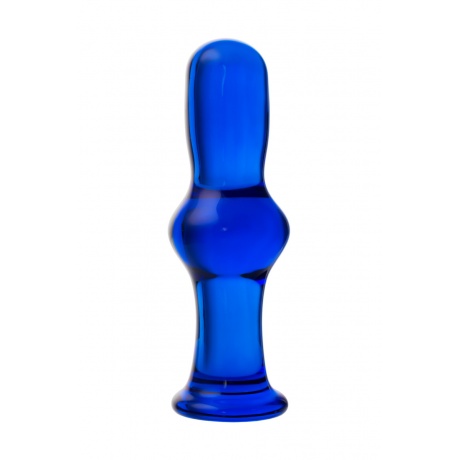 Анальная втулка Sexus Glass, стекло, синяя, 13,5 см, ? 4,5 см - фото 2