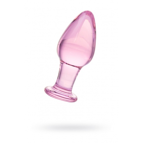 Анальная втулка Sexus Glass, стекло, розовая, 10 см, ? 4 см - фото 1