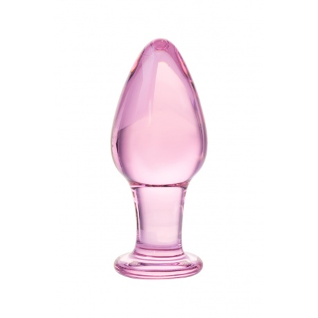 Анальная втулка Sexus Glass, стекло, розовая, 10 см, ? 4 см - фото 2
