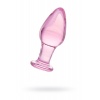 Анальная втулка Sexus Glass, стекло, розовая, 10 см, ? 4 см