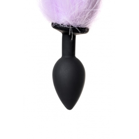 Анальная втулка с бело-фиолетовым хвостом POPO Pleasure by TOYFA, S, силикон, черная, 45 см, ? 2,7 с - фото 9