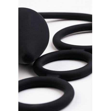 Анальная пробка с эрекционным кольцом Erotist, силикон, черная - фото 4