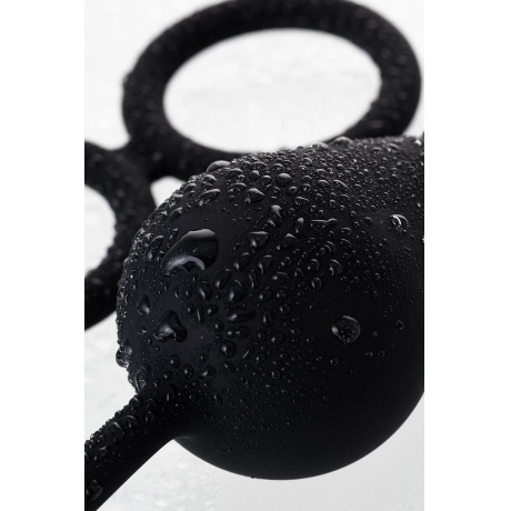 Анальная пробка с эрекционным кольцом Erotist, силикон, черная - фото 5