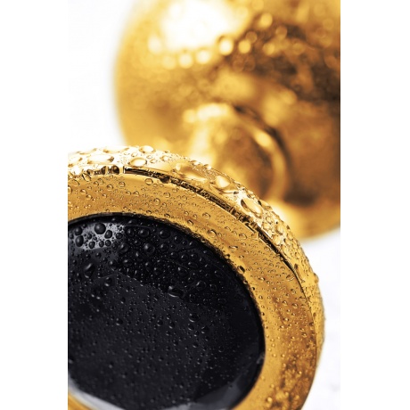 Анальная втулка Metal by TOYFA, металл, золотистая, с черным кристаллом, 10 см, ? 4 см, 360 г - фото 8