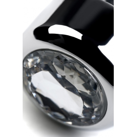Анальная втулка Metal by TOYFA, металл, серебристая, с кристаллом цвета алмаз, 9,5 см, ? 3,5 см, 130 - фото 7