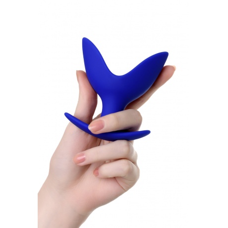 Расширяющая анальная втулка ToDo by Toyfa Bloom, силикон, синяя, 9,5 см, ? 7 см - фото 4