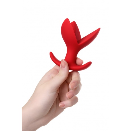 Расширяющая анальная втулка ToDo by Toyfa Flower, силикон, красная, 9 см, ? 6 см - фото 4