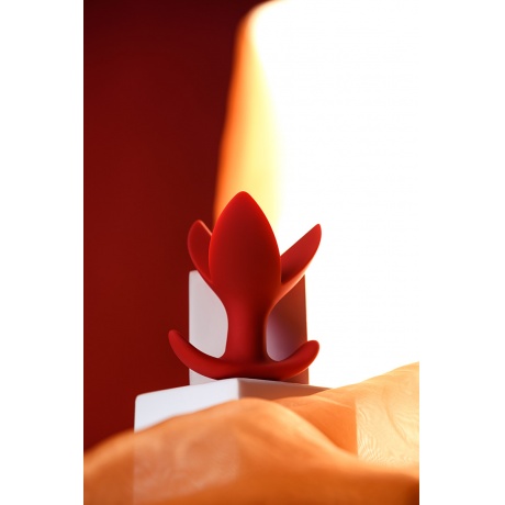 Расширяющая анальная втулка ToDo by Toyfa Flower, силикон, красная, 9 см, ? 6 см - фото 7