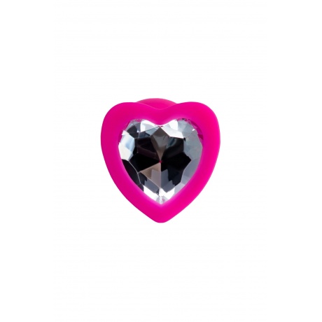 Анальная втулка ToDo by Toyfa Diamond Heart, силикон, розовая, 7 см, ? 2 см, 18 г - фото 3