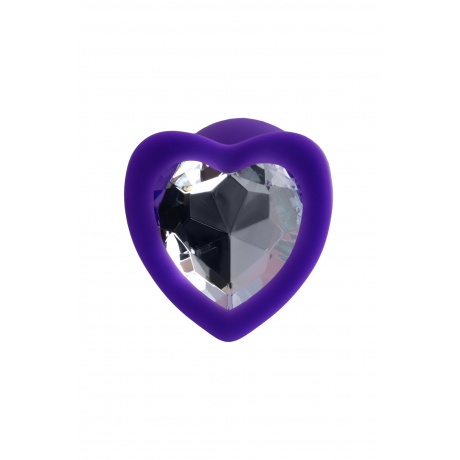 Анальная втулка ToDo by Toyfa Diamond Heart, силикон, фиолетовая, 7 см, ? 2 см, 18 г - фото 3