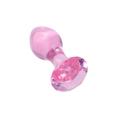 Анальная втулка Sexus Glass, стекло, розовая, 8,5 см - фото 2