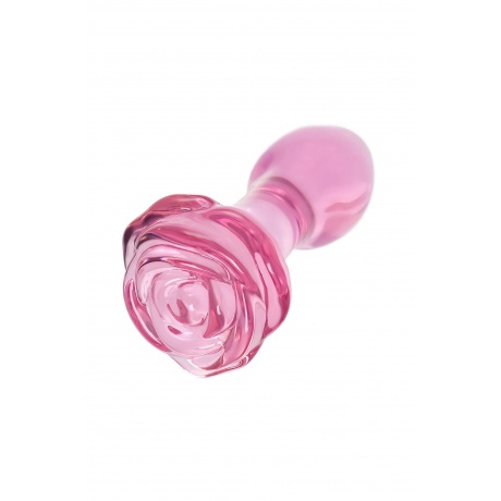 Анальная втулка Sexus Glass, стекло, розовая, 12,6 см - фото 2