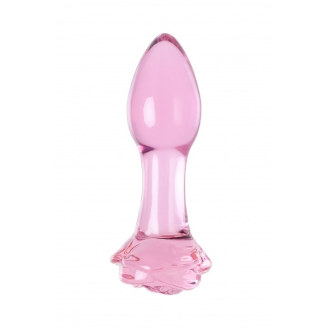 Анальная втулка Sexus Glass, стекло, розовая, 12,6 см - фото 3