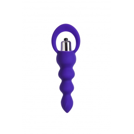 Анальная втулка ToDo by Toyfa Twisty, силикон, фиолетовая, 14 см, ? 3,2 см - фото 2