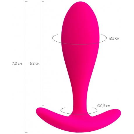 Анальная втулка ToDo by Toyfa Hub, силикон, розовая, 7,2 см, ? 2 см - фото 3