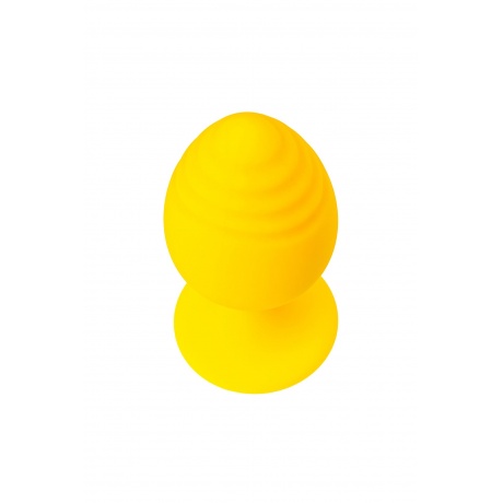 Анальная втулка ToDo by Toyfa Riffle, силикон, желтый, 6 см - фото 3