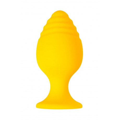 Анальная втулка ToDo by Toyfa Riffle, силикон, желтый, 7,5 см - фото 2