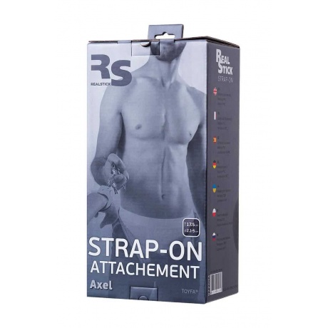 Насадка для страпона RealStick Strap-On by TOYFA Axel, PVC, чёрный, 17,5 см - фото 7