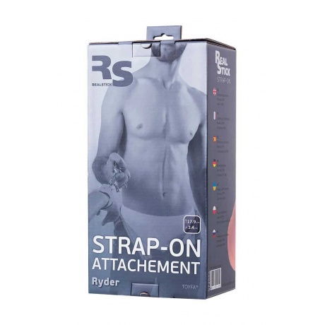 Насадка для страпона RealStick Strap-On by TOYFA Ryder, TPR, телесный, 17,9 см - фото 7