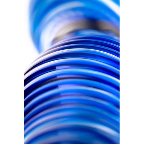 Двусторонний фаллоимитатор Sexus Glass, стекло, синий, 17 см - фото 5