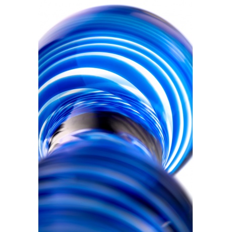 Двусторонний фаллоимитатор Sexus Glass, стекло, синий, 17 см - фото 6