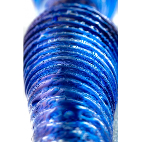 Двусторонний фаллоимитатор Sexus Glass, стекло, синий, 17 см - фото 7