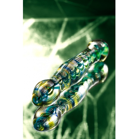 Двусторонний фаллоимитатор Sexus Glass, стекло, прозрачный, 18 см - фото 10