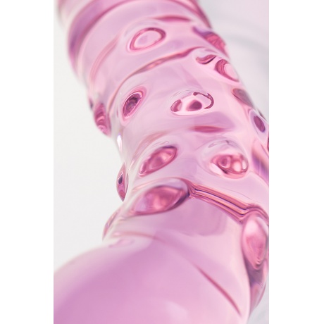 Двусторонний фаллоимитатор Sexus Glass, стекло, розовый, 20,5 см - фото 7