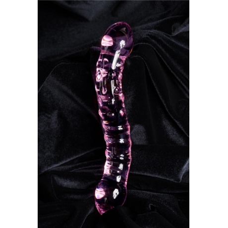 Двусторонний фаллоимитатор Sexus Glass, стекло, розовый, 20,5 см - фото 9