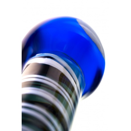 Двусторонний фаллоимитатор Sexus Glass, стекло, синий, 21 см - фото 9