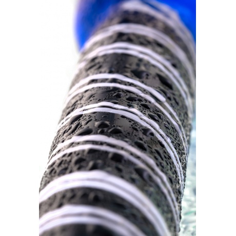 Двусторонний фаллоимитатор Sexus Glass, стекло, синий, 21 см - фото 10