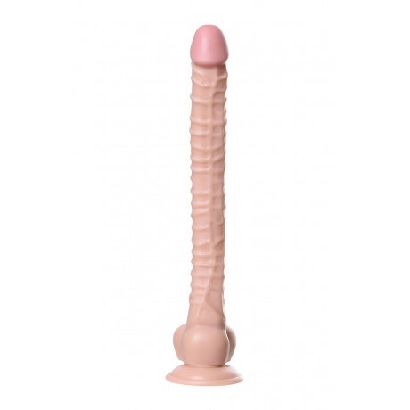 Реалистичный фаллоимитатор TOYFA RealStick Nude, PVC, телесный, 40 см - фото 3