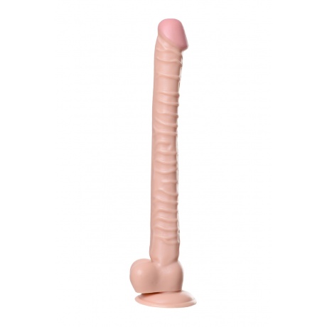 Реалистичный фаллоимитатор TOYFA RealStick Nude, PVC, телесный, 40 см - фото 4