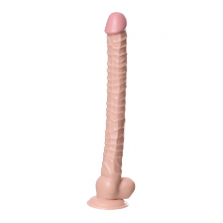 Реалистичный фаллоимитатор TOYFA RealStick Nude, PVC, телесный, 40 см - фото 6