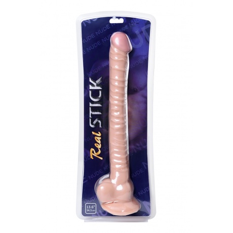 Реалистичный фаллоимитатор TOYFA RealStick Nude, PVC, телесный, 40 см - фото 8