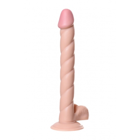 Реалистичный фаллоимитатор TOYFA RealStick Nude, PVC, телесный, 31,5 см - фото 6