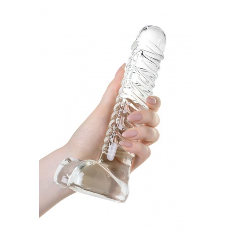 Нереалистичный фаллоимитатор Sexus Glass, стекло, прозрачный, 21 см - фото 6