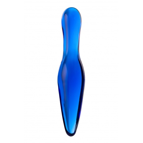Двусторонний фаллоимитатор Sexus Glass, стекло, синий, 17,5 см - фото 2
